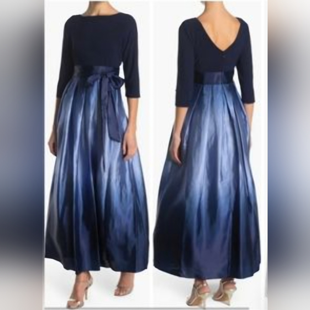 SLNY ombre dress Navy with pockets